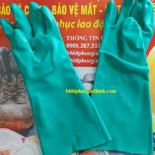 Găng tay công nghiệp chống hoá chất Ansell 37-165 chất liệu Nitrile