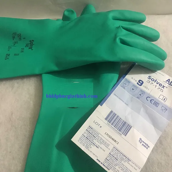 Găng tay chống hoá chất Ansell 37-175 độ dày 0.46mm