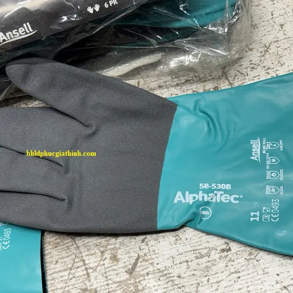 Găng tay chống hoá chất chống tĩnh điện Ansell Alphatec 58-535B
