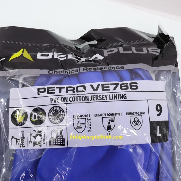 GĂNG TAY CHỐNG HOÁ CHẤT DELTA PLUS VE766 DÀI 62CM