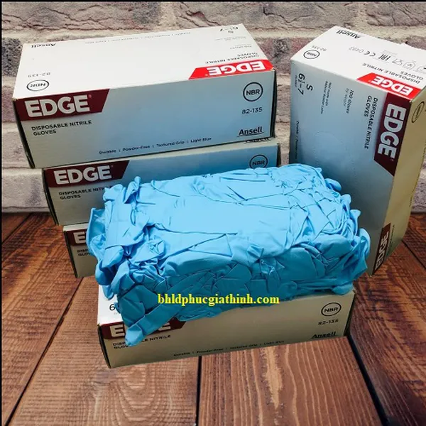 Găng tay Nitrile chống hóa chất dùng một lần Ansell EDGE 82-135