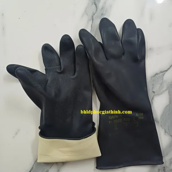 Găng tay chống Axit H2SO4 96% và chống hoá chất Ansell Alphatec 87-118