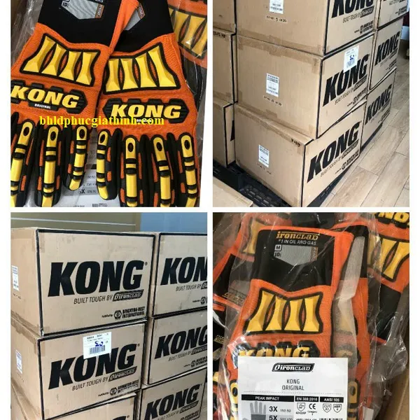 Găng tay chống va đập Ironclad KONG chuyên dùng trong dầu khí