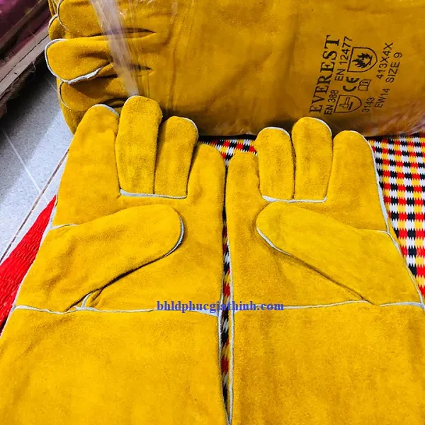 Găng tay da hàn chịu nhiệt chống cháy EW14 thương hiệu Everest
