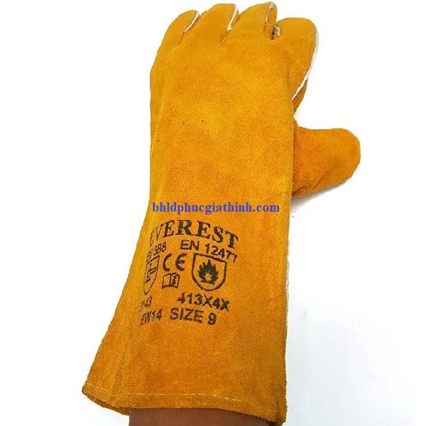 Găng tay da hàn chịu nhiệt chống cháy EW14 thương hiệu Everest