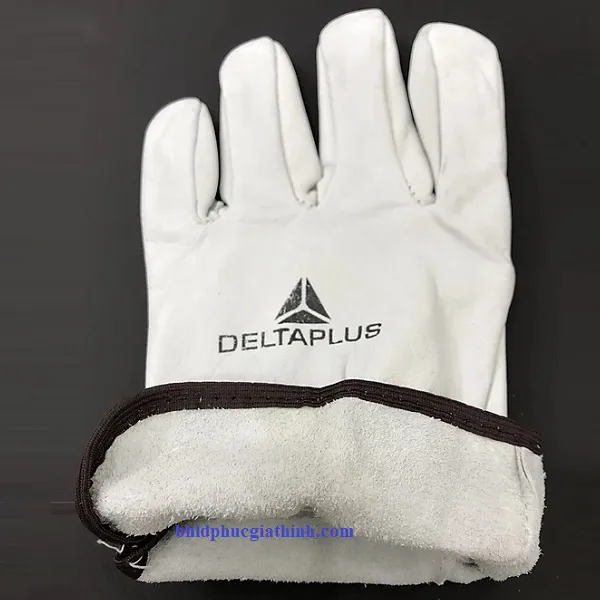 Găng tay da hàn TIG chất liệu da bò dùng trong cơ khí Delta Plus FBN49