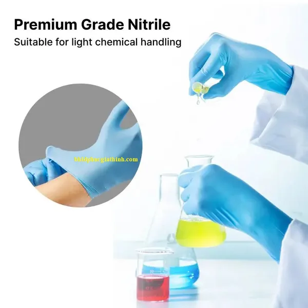 Găng tay Nitrile chống hoá chất dùng một lần Excia 9500 Malaysia
