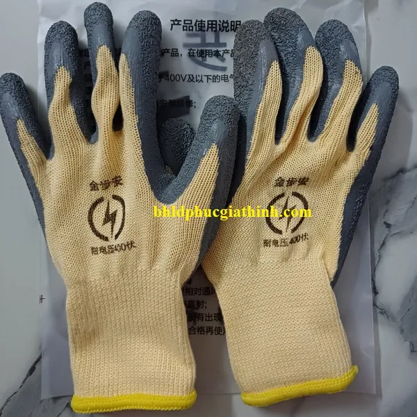 Găng tay phủ cao su cách điện 400V
