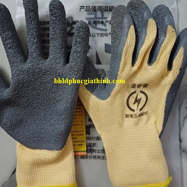 Găng tay phủ cao su cách điện 400V