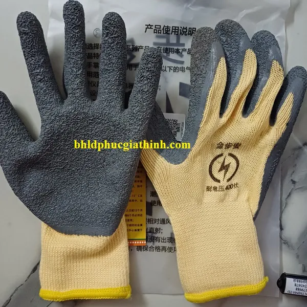 Găng tay phủ cao su cách điện 400V