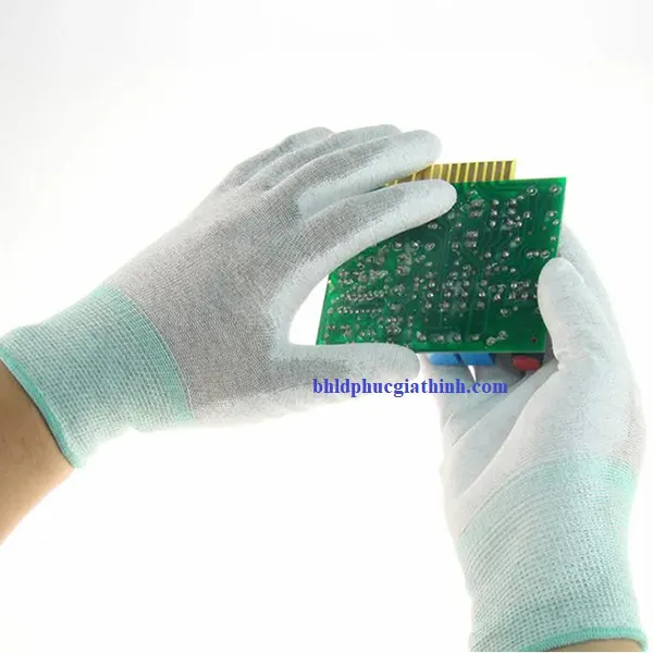 Găng tay sợi Carbon PU phủ bàn chống tĩnh điện BA2305SP