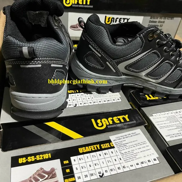 Giày bảo hộ mũi thép đế thép Usafety US-SS-S2101 kiểu dáng thể thao