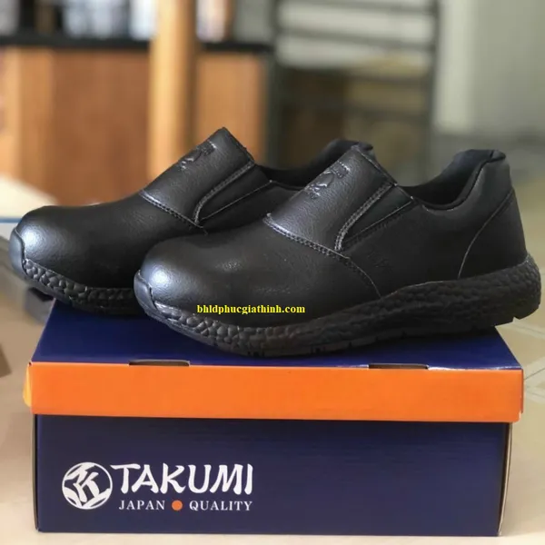 Giày bảo hộ chống tĩnh điện không buộc dây Takumi Ninja S.O Nhật Bản
