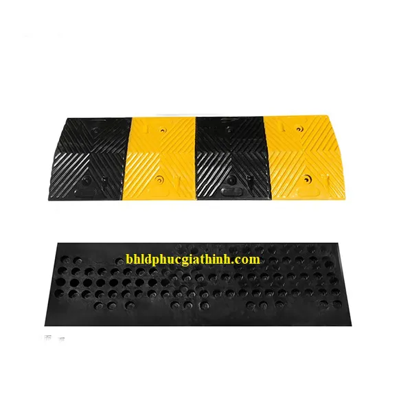 Gờ giảm tốc cao su có mắt mèo phản quang dài 100 (cm) x rộng 35 (cm) x cao 5 (cm)