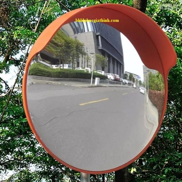 Gương cầu lồi giao thông Inox D49cm có mái che