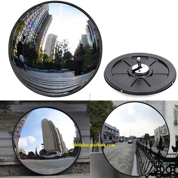 Gương cầu lồi giao thông bằng nhựa D80cm màu đen