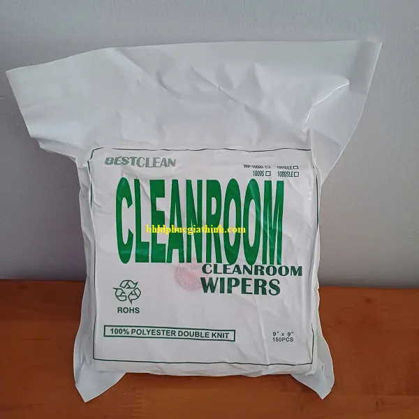Khăn lau phòng sạch polyester chống tĩnh điện chống trầy xước Cleanroom 1009SLE kích thước 9*9inch