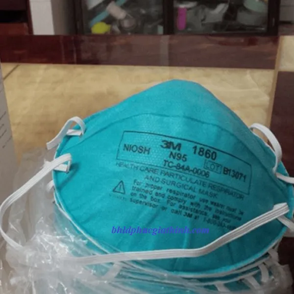 Khẩu trang lọc bụi kháng khuẩn dùng trong phẩu thuật đạt tiêu chuẩn NIOSH 3M 1860