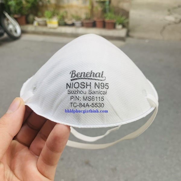 Khẩu trang lọc bụi Benehal MS6115 hiệu suất lọc 99.99%