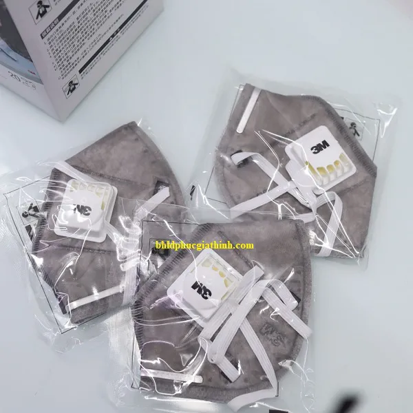 Khẩu trang than hoạt tính 3M 9542V có van thở tiêu chuẩn KN95 lọc hơi hoá chất và vi khuẩn