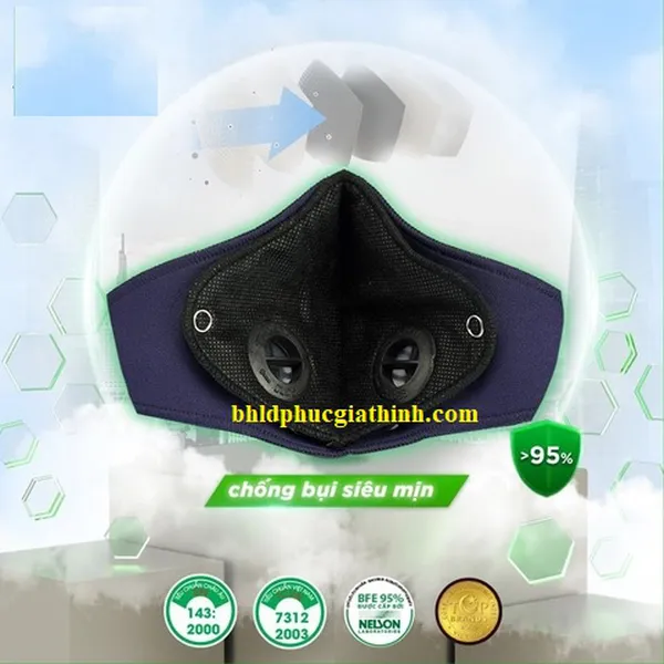 Khẩu trang than hoạt tính 2 van thở NeoShield lọc khuẩn 99% thương hiệu NeoVision