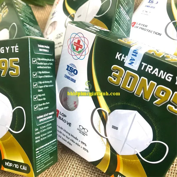 Khẩu trang y tế 4 lớp 3DN95 Khánh An lọc khuẩn đến 99%