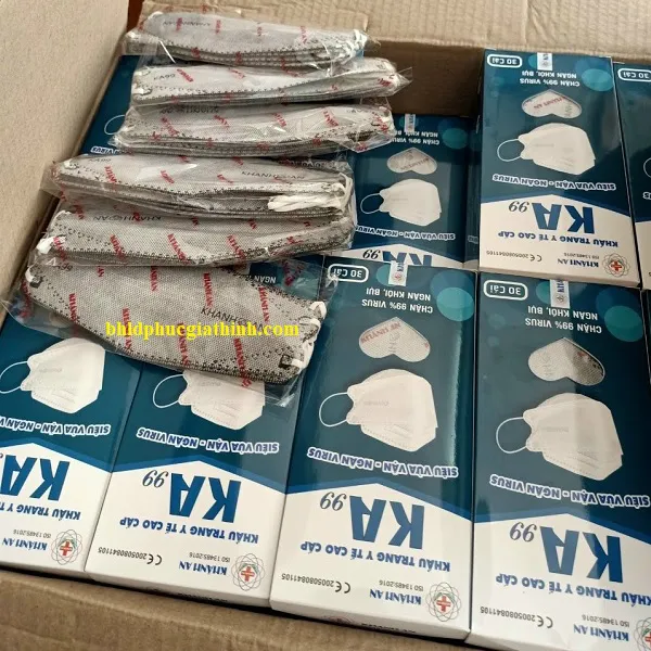 Khẩu trang y tế 4D 4 lớp KA99 Khánh An lọc khuẩn 99%