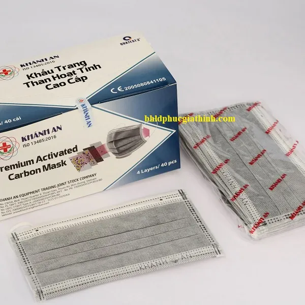 Khẩu trang y tế 4 lớp than hoạt tính Khánh An
