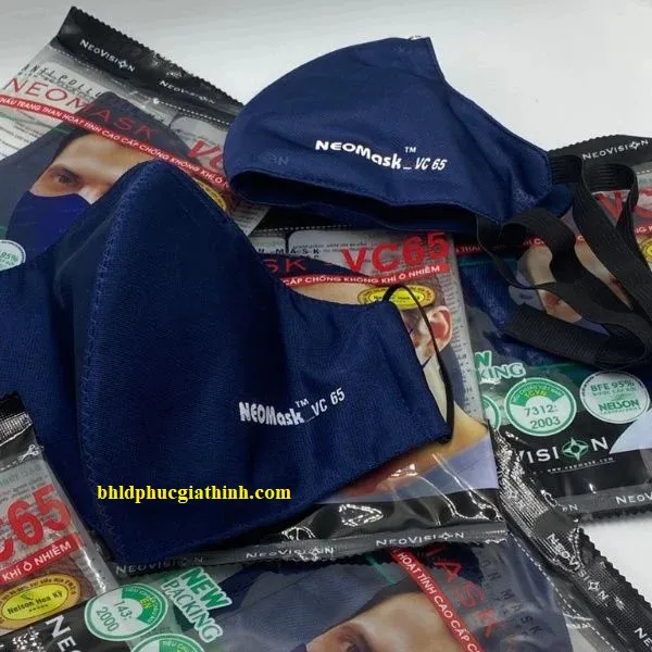 Khẩu trang than hoạt tính lọc bụi kháng khuẩn NeoMask VC65 dây đeo qua tai