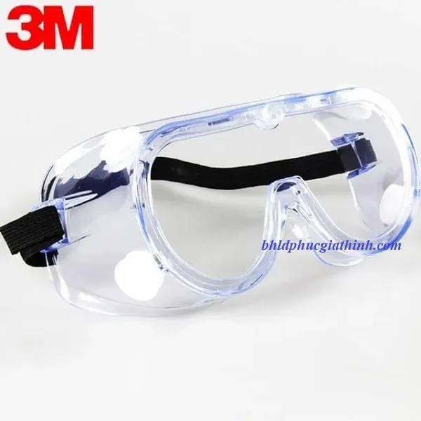 Kính bảo hộ chống hoá chất 3M 1621 chống đọng sương sử dụng kết hợp được cùng với kính cận