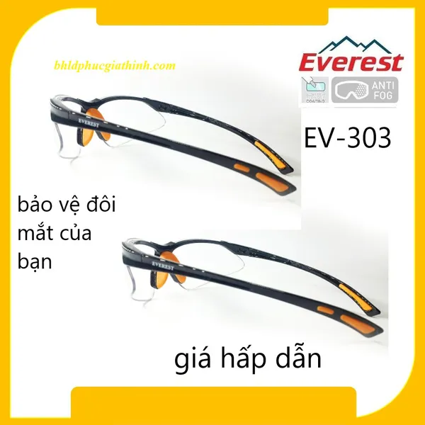 KÍNH BẢO HỘ EVEREST EV303 TRẮNG TRONG TRÁNG SILVER