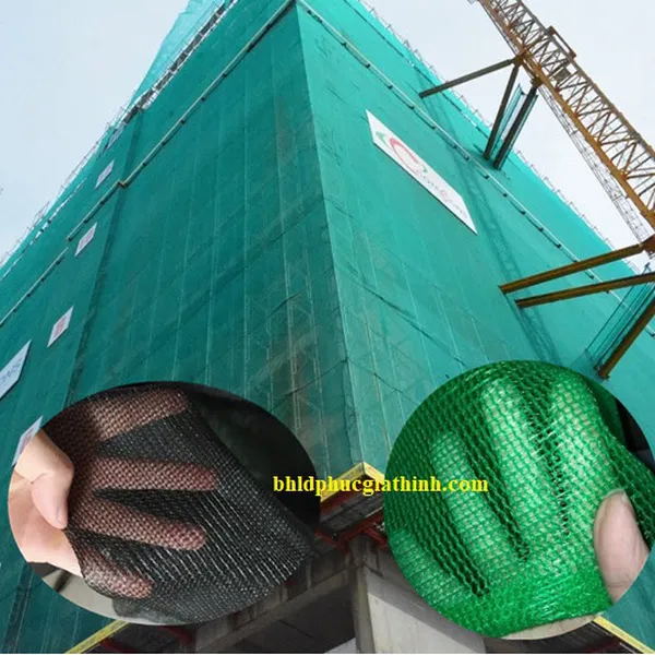 Lưới bao che công trình chất liệu HDPE định lượng 60gr - 80gr - 100gr