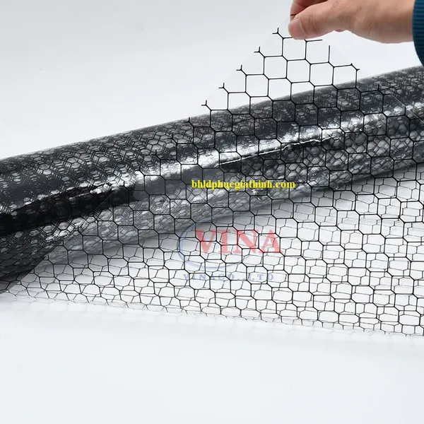 Màng nhựa PVC lưới mắt cáo chống tĩnh điện kích thước 1.37m x 30m x 0.5mm