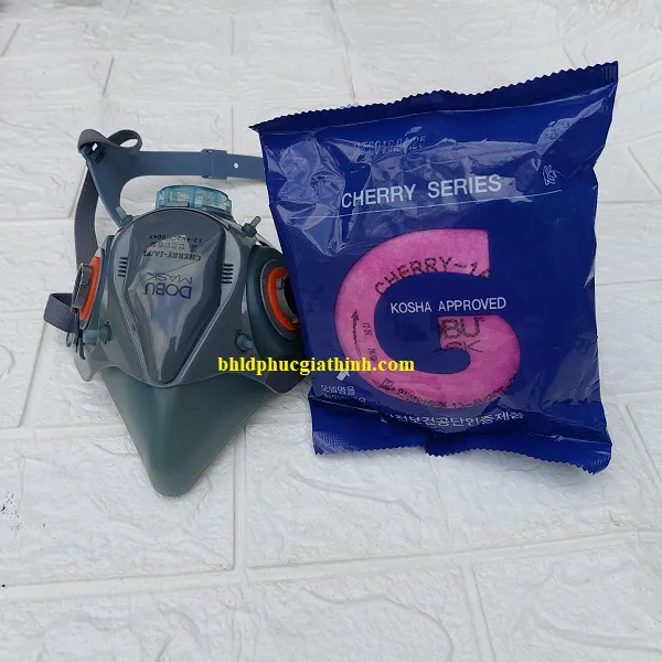 Mặt nạ phòng độc Hàn Quốc dùng 2 phin lọc Dobu Cherry