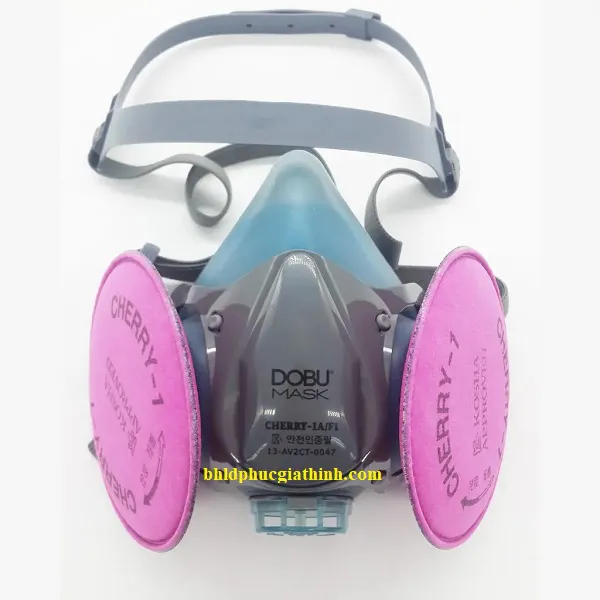 Mặt nạ phòng độc Hàn Quốc dùng 2 phin lọc Dobu Cherry