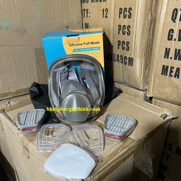 Mặt nạ phòng độc nguyên mặt đi kèm phin lọc độc và tấm lọc bụi