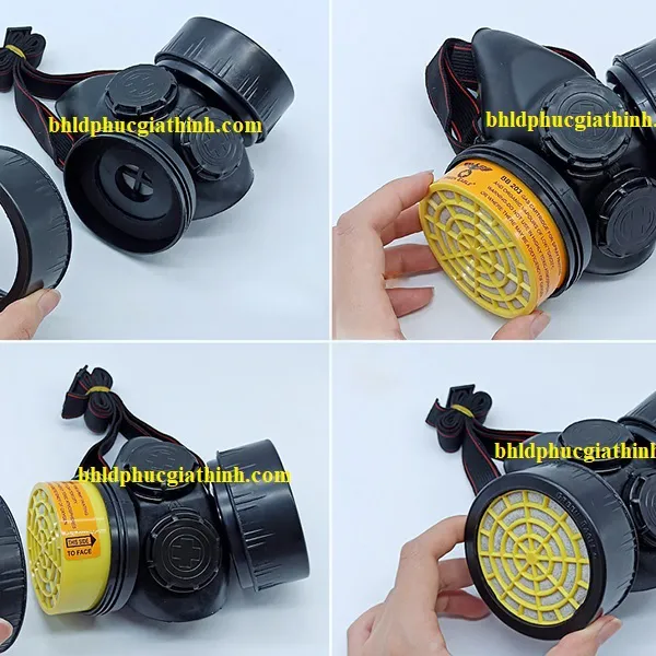 Mặt nạ phòng độc nữa mặt 2 phin lọc Green Eagle BB306 kết hợp Phin lọc BB203
