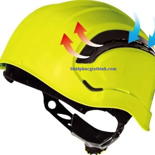 Nón bảo hộ chuyên dụng cho làm việc trên cao có lỗ thoáng khí Delta Plus Granite Wind