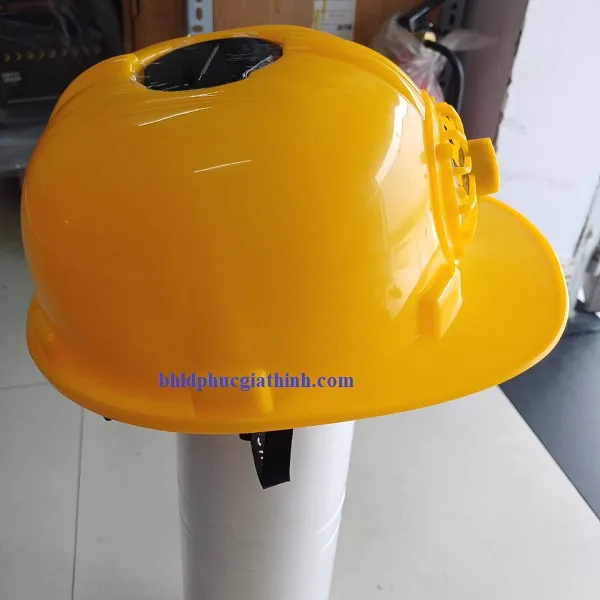 Nón bảo hộ cao cấp gắn quạt dùng Pin năng lượng mặt trời