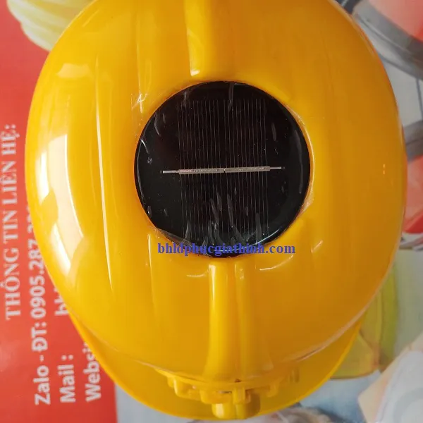 Nón bảo hộ cao cấp gắn quạt dùng Pin năng lượng mặt trời