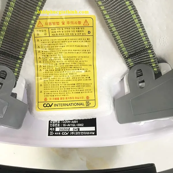 Nón bảo hộ nhựa ABS Hàn Quốc COVH-A001 có lỗ thoáng khí