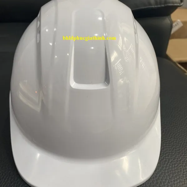 Nón bảo hộ lỗ thoáng Safetyman GM16 màu trắng có nút vặn