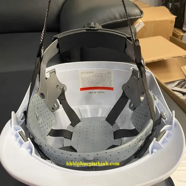 Nón bảo hộ lỗ thoáng Safetyman GM16 màu trắng có nút vặn