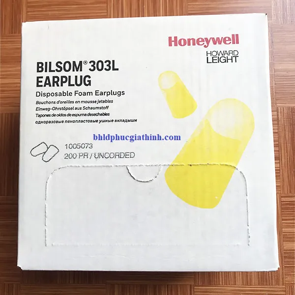 Nút tai chống ồn chất liệu bọt polyurethane dùng 1 lần Bilsom 303L thương hiệu Howard Leight by Honeywell Mỹ