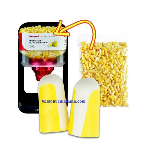 Nút tai chống ồn chất liệu bọt polyurethane dùng 1 lần Bilsom 303L thương hiệu Howard Leight by Honeywell Mỹ