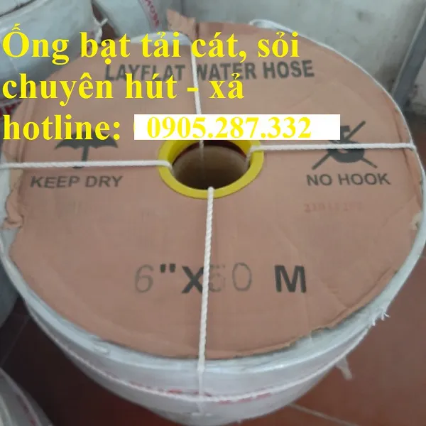 Ống bạt tải nặng hút cát chất liệu nhựa PVC phi 200 màu đỏ