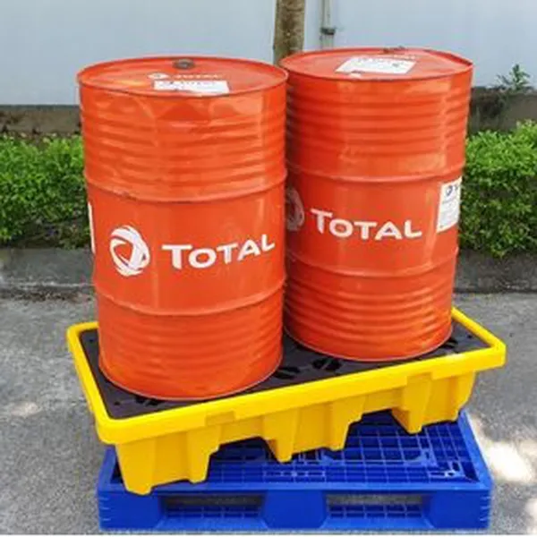 Pallet nhựa chống tràn dầu và hoá chất 2 phuy kích thước 1300x680x300mm