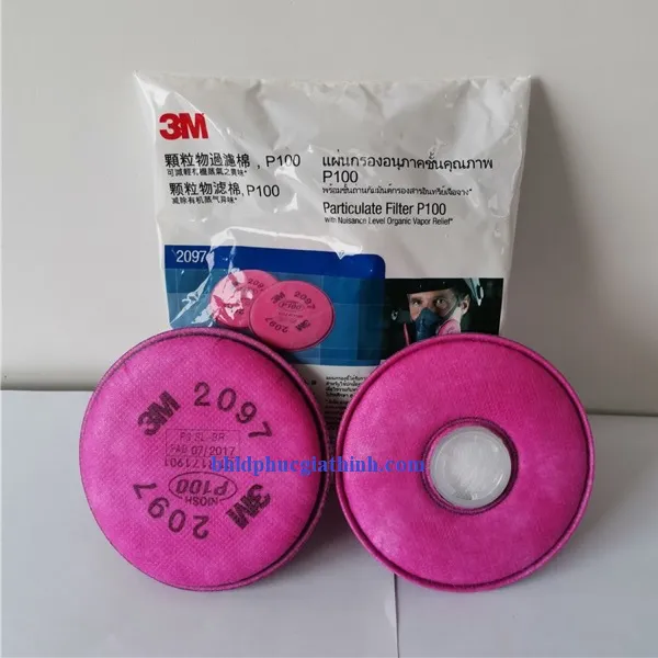 Phin lọc bụi và hơi hữu cơ 3M 2097 P100 chính hãng
