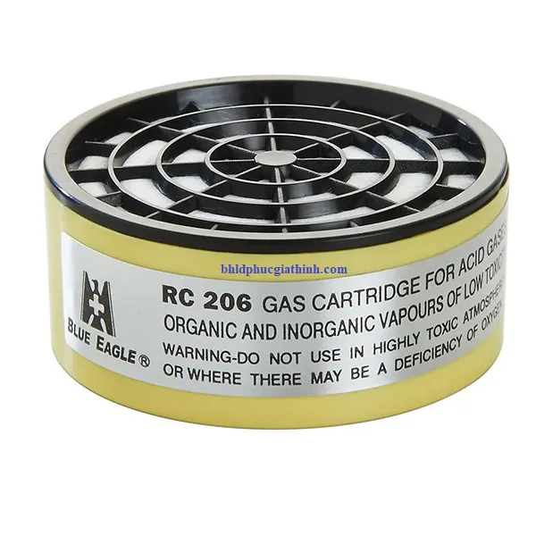 Phin lọc khí hữu cơ khí vô cơ và khí axit có độc tính thấp Blue Eagle RC206