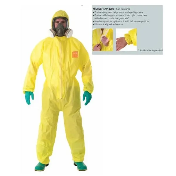 Quần áo vải laminate không dệt đa lớp chống hoá chất Ansell Alphatec 3000